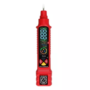 تستر ولتاژ/تستر ولتاژ غیر تماسی، محدوده دوگانه AC 2-440V، 50Hz-60 سیم زنده/خنثی، تستر الکتریکی با صفحه نمایش LCD، یاب نقطه شکست سیم، ابزار تعمیر بررسی کننده فیوز چراغ