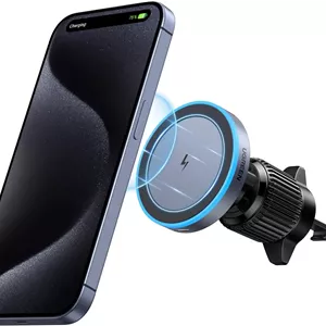 شارژر بی‌سیم مگ‌سیف خودرویی UGREEN با قفل دریچه هوا ارتقا یافته، شارژ سریع بی‌سیم Qi 15W، پایه نگهدارنده مغناطیسی مگ‌سیف، هولدر گوشی دریچه هوا برای سری آیفون 17-12