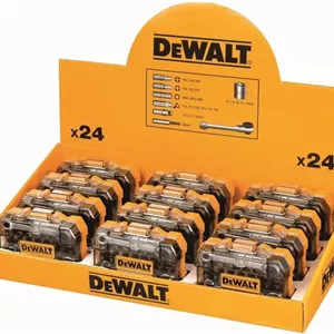 مجموعه پیچ گوشتی با پایه رومیزی Dewalt DT71516M-QZ، شامل 12 عدد DT71516M، مشکی/زرد
