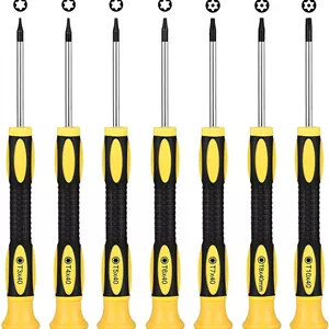 مجموعه پیچ گوشتی ۷ عددی Torx، پیچ گوشتی گشتاور مغناطیسی با سایزهای T3 T4 T5 T6 T7 T8 T10، مغناطیسی امنیتی برای تعمیر لپ تاپ، سوییچ، PS4، ایکس باکس، مک بوک، آیفون