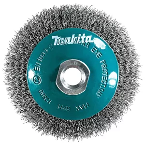 برس سیمی круглой بافته شده 4.5 اینچی ماکیتا برای سنگ فرزهای 5-9 اینچی - آماده سازی سبک برای فلز - 4-1/2 اینچ x 5/8 اینچ | 11 UNC