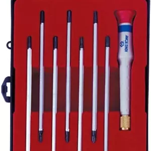 مجموعه پیچ گوشتی دقیق برگشت پذیر کینگ تونی مدل 32607MR، مجموعه 8 عددی