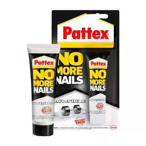 چسب نصب همه کاره قوی Pattex No More Nails Invisible | چسب نصب بدون حلال و کم بو | سازگار با چوب، سرامیک، آلومینیوم، بتن، آجر و موارد دیگر | 40 گرم (بسته 1 عددی)