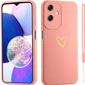قاب سیلیکونی ESONG برای OnePlus Nord N30 SE/OPPO A79/OPPO A2/OPPO A1S 5G، قاب محافظ با طرح قلب دوست داشتنی برای دختران/بانوان، قاب گوشی فوق العاده نازک با بند دستی، محافظ دوربین