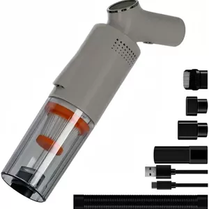 جاروبرقی دستی کوچک قابل حمل ریچ لایف - شارژ USB، مکش پرقدرت با فیلتر HEPA - شامل چندین نازل و شلنگ انعطاف پذیر - ایده آل برای ماشین، کیبورد، میز کار، تمیز کردن