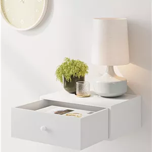 پاتختی دیواری مدل Floating رنگ سفید