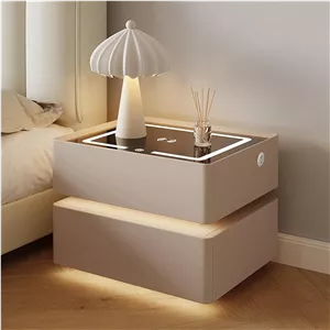 میز پاتختی هوشمند مدل Double Drawers با نورپردازی 3 رنگ