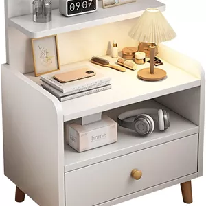 میز پاتختی Beauenty مدل Wood رنگ سفید