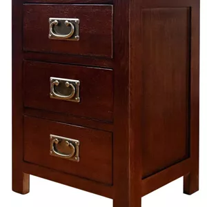 پاتختی چوبی OAK مدل 3 کشو ابعاد 42x32x56 سانتی‌متر