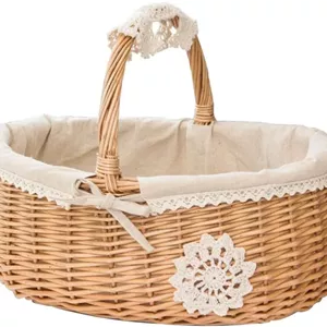 سبد پیک‌نیک حصیری مدل Wicker کد 01
