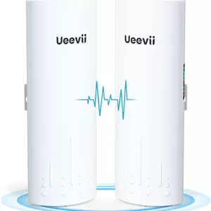 پل بی‌سیم UeeVii گیگابیتی با سرعت بالا، CPE820 5.8G 1Gbps نقطه به نقطه WiFi CPE بیرونی با آنتن 16dBi با بهره بالا، برد بلند تا 3 کیلومتر، نصب آسان، منبع تغذیه 24 ولت PoE، ضد آب IP65، بسته 2 عددی