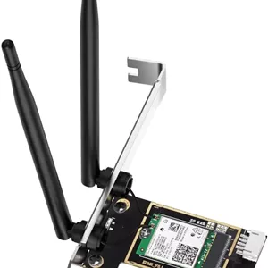کارت شبکه بی سیم Wifi 6 Pcie X1 با سرعت 3000 مگابیت بر ثانیه، بلوتوث 5.1، آداپتور شبکه PCI Express، تراشه AX200NGW، آنتن دوتایی 2.4G/5G