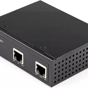 توسعه دهنده PoE گیگابیتی تک پورت صنعتی StarTech.com - 60W 802.3bt PoE/PoE / PoE- 100 متر - توسعه دهنده محدوده شبکه Power Over Ethernet - IP-30 - -40C تا  75C (POEEXT1G60W)