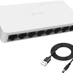 سوییچ شبکه ایکس‌ام‌اس‌جی‌اس‌آی مدل 8-Port سرعت 10/100Mbps