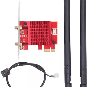 آداپتور کارت شبکه بی سیم PCIE WiFi 8774Mbps سه باندی گیگابیتی برای رایانه شخصی رومیزی