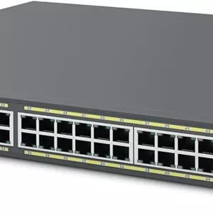 سوییچ 48 پورت گیگابیتی PoE  مدیریتی ابری EnGenius مدل ECS1552P با 4 پورت SFP  - 48 پورت - مدیریتی - پشتیبانی از 3 لایه - ماژولار - بودجه PoE 410 واتی - فیبر نوری، زوج به هم تابیده - PoE