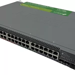 سوئیچ اترنت جونیپر EX2300-48P - جونیپر EX2300 - 48 پورت شبکه، 4 اسلات توسعه - مدیریتی - فیبر نوری، زوج به هم تابیده - ماژولار - پشتیبانی از لایه 4 - ارتفاع 1U - قابل نصب در رک، دیواری
