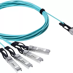 کابل فیبر نوری فعال 40G QSFP  به 4xSFP  سازگار با سیسکو QSFP-4x10G SFP  Breakout-AOC7M 40GBASE-AOC QSFP  به 4x10G SFP  Breakout AOC (7 متر)