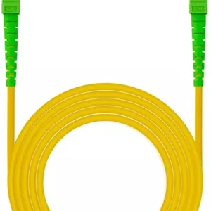 کابل فیبر نوری SC/APC به SC/APC سینگل مود سیمپلکس 9/125، سازگار با فیبر نوری تا خانه (FTTH)، زرد/سبز، 20 متر