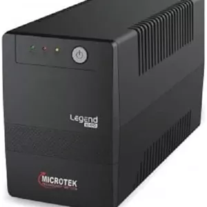 یو پی اس لاین اینتراکتیو میکروتک Legend 1000 با توان 1000VA/600W، سیستم یو پی اس مبتنی بر ریزپردازنده، یک پشتیبان و محافظ برق ایده آل برای کامپیوتر رومیزی، دوربین مداربسته و روتر وای فای با 2 سال خدمات پس از فروش قطعات الکترونیکی