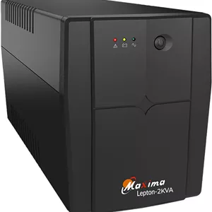 یو پی اس لاین اینتراکتیو ماکسیما مدل Solar با توان 2KVA، خروجی موج سینوسی شبیه سازی شده، منبع تغذیه بدون وقفه برای کامپیوتر، دارای باتری داخلی 12V/9Ah x 2، تثبیت کننده ولتاژ AVR، محافظت کامل از کامپیوتر
