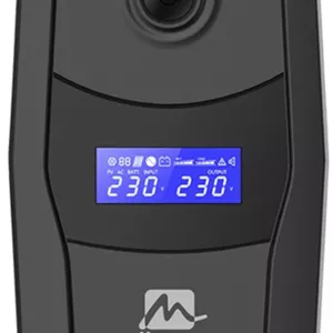 منبع تغذیه بدون وقفه هوشمند مرکوری Elite 1000 Pro، تعاملی خطی، 1KVA/600W، 230V، نمایشگر LCD، 3 خروجی