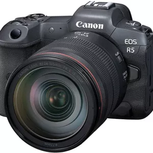 دوربین بدون آینه کانن مدل EOS R5 به همراه لنز RF 24-105mm f/4L