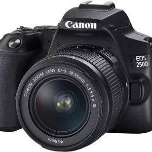 دوربین دیجیتال کانن EOS 250D DSLR به همراه لنز EFS 18-55 DC III