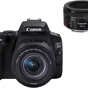دوربین عکاسی کانن EOS 250D BK با لنز 18-55 IS STM و EF50MM 1.8 STM