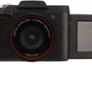 دوربین دیجیتال میکرو SLR مدل Lazmin112 مناسب عکاسی و ولاگ، با فوکوس خودکار HD 1080P و 16 مگاپیکسل، دوربین مسافرتی جمع و جور با صفحه نمایش چرخان