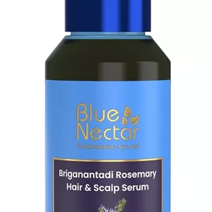 سرم مو و پوست سر رزماری Blue Nectar برای بانوان و آقایان | سرم پیشرفته رشد مو برای موهای خشک و وز | حاوی کراتین گیاهی (17 گیاه، 50 میلی لیتر)