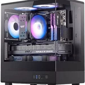 کامپیوتر رومیزی گیمینگ و ورک استیشن MICRO VIEW | پردازنده CORE I7 | رم 16 گیگابایت | کارت گرافیک (انتخابی) | 1 ترابایت NVME/SATA SSD | ویندوز 10 | WIFI BT آماده (CORE I7RTX 3050 6GB GRAPHICS)