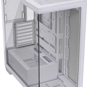 کیس کامپیوتر CORSAIR 3500X Mid-Tower ATX – شیشه حرارت دیده پانوراما – سازگار با مادربرد اتصال معکوس – بدون فن – سفید
