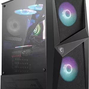 کیس گیمینگ مید تاور ام اس آی Mag Forge 100R USB 3.2 با فن RGB و شیشه حرارت دیده 4 میلی متری - مشکی