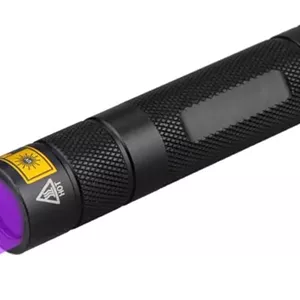 چراغ قوه UV TERRIFI، چراغ قوه نور سیاه UV 365 نانومتری برای تشخیص ادرار حیوانات خانگی و خشک کردن رزین (چراغ قوه UVشارژرباتری 18650)