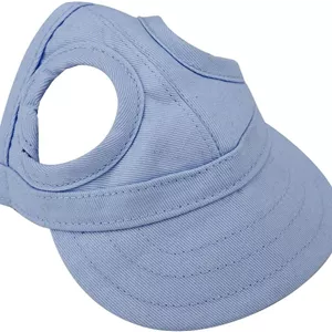 کلاه بیسبالی آفتاب‌گیر سگ و حیوانات خانگی (آبی، سایز بزرگ)