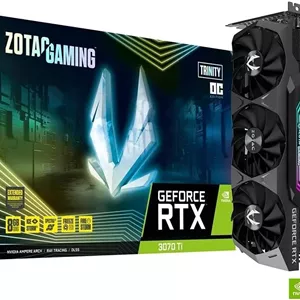 کارت گرافیک ZOTAC Gaming GeForce RTX™ 3070 Ti Trinity OC 8GB GDDR6X 256-bit 19 Gbps PCIE 4.0، خنک کننده پیشرفته IceStorm 2.0، نورپردازی Spectra RGB، ZT-A30710J-10P