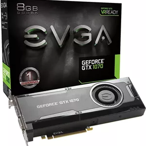کارت گرافیک EVGA GeForce GTX 1070 GAMING، 8 گیگابایت GDDR5، پشتیبانی از DX12 OSD (PXOC) مدل 08G-P4-5170-KR