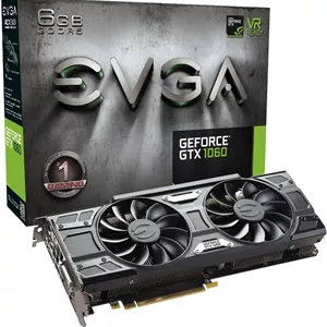 کارت گرافیک مشکی 6 گیگابایتی EVGA GeForce GAMING ACX 3.0/ GDDR5/LED/DX12 با پشتیبانی از OSD