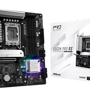 مادربرد ASRock B860M Pro RS Intel Core Ultra B860 DDR5 8666 MHz 256GB M.2 LGA1851 Micro ATX SATA3 6.0 Gb/s PCIe 5.0 BIOS Flashback
