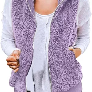 جلیقه زنانه hlysgo مدل Fuzzy Fleece سایز بزرگ