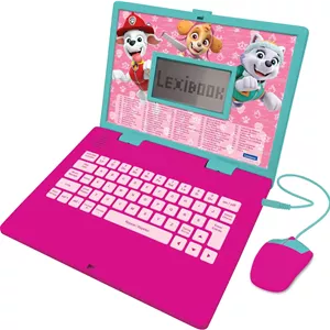 لپ تاپ آموزشی و دو زبانه Lexibook Paw Patrol، به زبان انگلیسی/فرانسوی، اسباب بازی برای کودکان با 124 فعالیت برای یادگیری، بازی و موسیقی، صورتی، JC598PAGi1