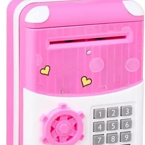 صندوق پول الکترونیکی چرخ‌دار TOY GARDEN - قلک مینی ATM برای کودکان با قفل رمز عبور، سپرده خودکار، جعبه پس انداز سکه و پول نقد، هدیه آموزشی برای پسران و دختران