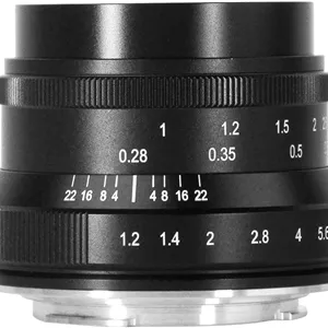 لنز پرایم 35mm f1.2 Mark II APS-C با دیافراگم بازتر 7artisans سازگار با دوربین‌های بدون آینه M4/3 Olympus Panasonic مانند Panasonic GH3 GH4 GF1 GM1 GM5 Olympus E-M1 E-M5 E-M10 (نسخه جدید)