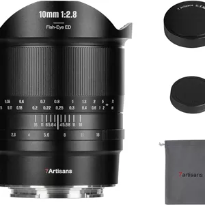 لنز چشم‌ماهی الترا واید 7artisans 10mm F2.8 II با فریم کامل و زاویه دید 185 درجه، فوکوس دستی برای دوربین‌های بدون آینه Leica/Panasonic/Sigma L Serise