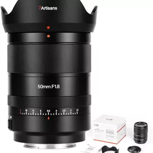 لنز دوربین 7artisans AF 50mm F1.8 برای مانت L، فول فریم، دیافراگم باز، پرایم، فوکوس خودکار دستی STM، برای پاناسونیک S، DC-S، سری Leica/Sima L، برای پرتره/عکاسی خیابانی/موضوعات انسان گرایانه