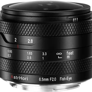 لنز چشم‌ماهی دایره‌ای فوق عریض AstrHori 6.5mm F2.0 APS-C 192° با تنظیم دستی برای دوربین‌های بدون آینه پاناسونیک و الیمپوس میکرو 4/3 G1, G2, G3, G5, G6, G7, G9, GH1, GH2, GH4, GH5, GM5, GX1, GX7
