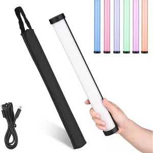 عصای نور ال‌ای‌دی RGB لایموس 10 وات، قابل حمل، مناسب نورپردازی حرفه‌ای عکس و فیلم، دمای رنگی دوگانه 2500K-9900K، روشنایی قابل تنظیم 0-100%، دارای 21 جلوه نوری ویژه