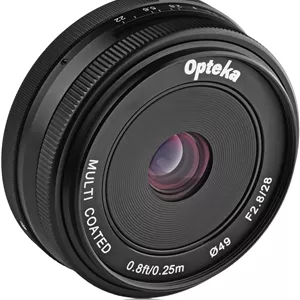 لنز پرایم 28 میلی‌متری Opteka f/2.8 HD MC با فوکوس دستی برای دوربین‌های دیجیتال Olympus Micro 4/3