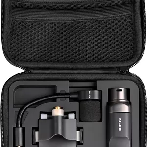 سیستم میکروفون ساکسیفون بی‌سیم NU-X B-6 – فرستنده گیره‌ای 2.4 گیگاهرتز با میکروفون گردن‌غازی و جعبه شارژ USB-C قابل شارژ